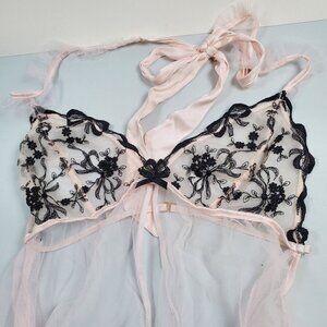 Victoria's Secret Baby Pink Mesh Lace Lingerie Women Size Small Intimates